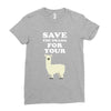 Save The Drama For Your Lama Ladies Fitted T-Shirt