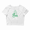 paris script eiffel tower french france Crop Top