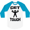 get tough weight lifter lifting gym 3/4 Sleeve Shirt
