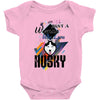 who loves husky Baby Bodysuit