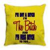 miss bitch Throw Pillow