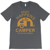 what happens in camper stays in camper vintage style camp funny T-Shirt
