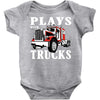 plays with trucks family matching Baby Bodysuit
