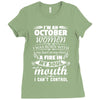 I Am An October Women Ladies Fitted T-Shirt