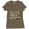 happy when duck hunting Ladies Fitted T-Shirt