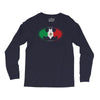 bat man mexican flag mexico logo Long Sleeve Shirts