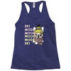 ski mood french bulldog Racerback Tank