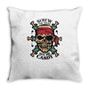 pirate zombie skull Throw Pillow