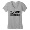 i shotgun zombies funny t shirt dead apocalypse s 3xl Women's V-Neck T-Shirt