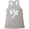 bass cleff funny Racerback Tank