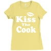 kiss the cook chef Ladies Fitted T-Shirt