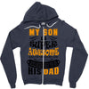 Son Is Super and I Am The Lucky One Because I Get To Be His Dad Zipper Hoodie