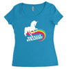 totally straight funny rainbow unicorn gay pride novelty fashion Women's Triblend Scoop T-shirt
