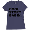 cool story bro t shirt small funny awesome meme nerdy geeky humor frat Ladies Fitted T-Shirt