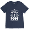 I Am One Blessed Pops V-Neck Tee
