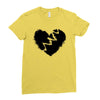 broken heart xxx black Ladies Fitted T-Shirt