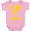back to the future inspired flux capacitor delorean movie Baby Onesie