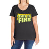 this is fine Ladies Curvy T-Shirt