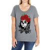 Skull Girl Ladies Curvy T-Shirt