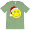 smiley face wears santa hat merry christmas T-Shirt