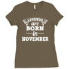 legends are born in november Ladies Fitted T-Shirt
