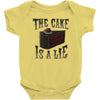 the cake is a lie Baby Onesie