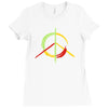 peace simbol Ladies Fitted T-Shirt