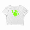 android eats apple Crop Top