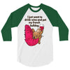 hi quality frenchie 3/4 Sleeve Shirt