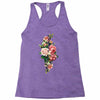 breast cancer flowers Racerback Tank