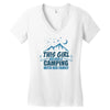 This Girl Loves Camping With Her Family Women's V-Neck T-Shirt