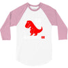 funny dino 3/4 Sleeve Shirt