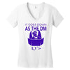 it goes down as the dm Women's V-Neck T-Shirt