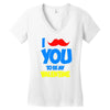 moustache you to be my valentine Women's V-Neck T-Shirt