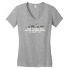 this t shirt was tested on dinosaurs Women's V-Neck T-Shirt