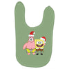 spongebob squarepants and patrick christmas Baby Bibs