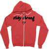 stay strong love heart Zipper Hoodie