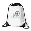 my boys can swim Drawstring Bags