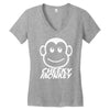 cheeky monkey funny Women's V-Neck T-Shirt