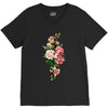 breast cancer flowers V-Neck Tee