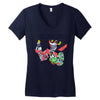 lion mouth hands Women's V-Neck T-Shirt