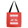 reindeer christmas ugly sweater Tote Bags