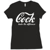 cock   taste the difference funny Ladies Fitted T-Shirt
