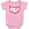 behind beard is a handsome man Baby Onesie