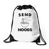 send noods Drawstring Bags