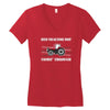 case ih red tractor boy comin' through Women's V-Neck T-Shirt