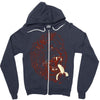 banana eating lion Zipper Hoodie