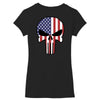 skull u.s.a. back Women's V-Neck T-Shirt