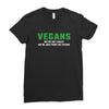 Vegans We're Not Crazy We're Just From The Future White Ladies Fitted T-Shirt