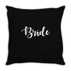 bride white Throw Pillow